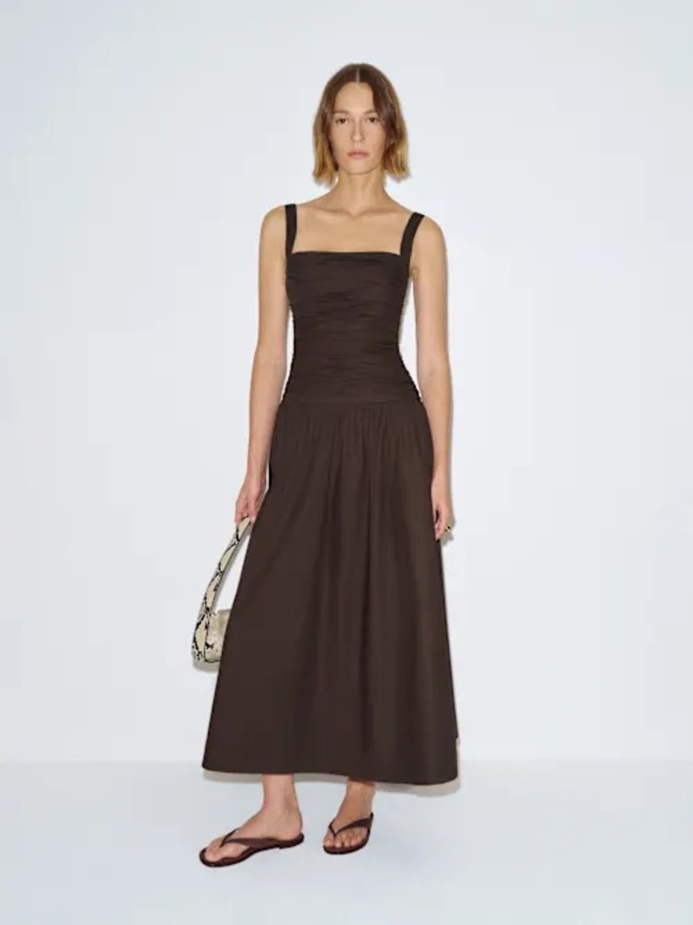 Reformation Nesta Dress Brown - Size 0